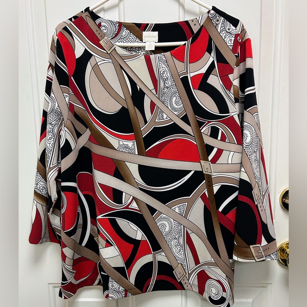 Chico's Geometric Pattern Top - image 1